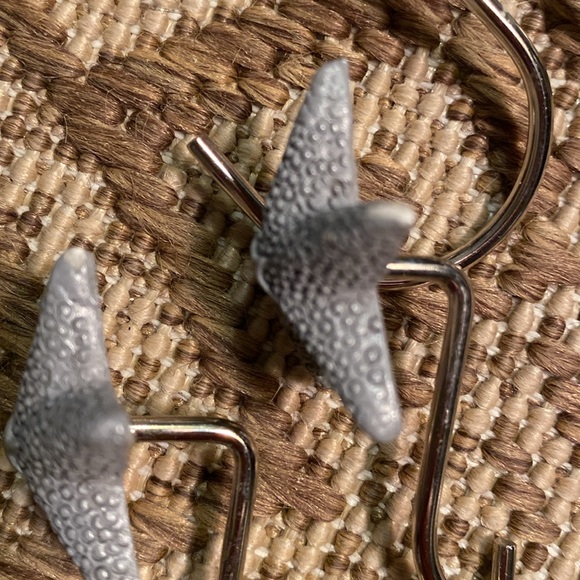 Starfish Grey Shower Curtain Hooks (12) - Picture 7 of 8